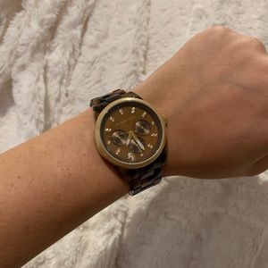 Michael Kors Women’s Tortiose & Gold Watch